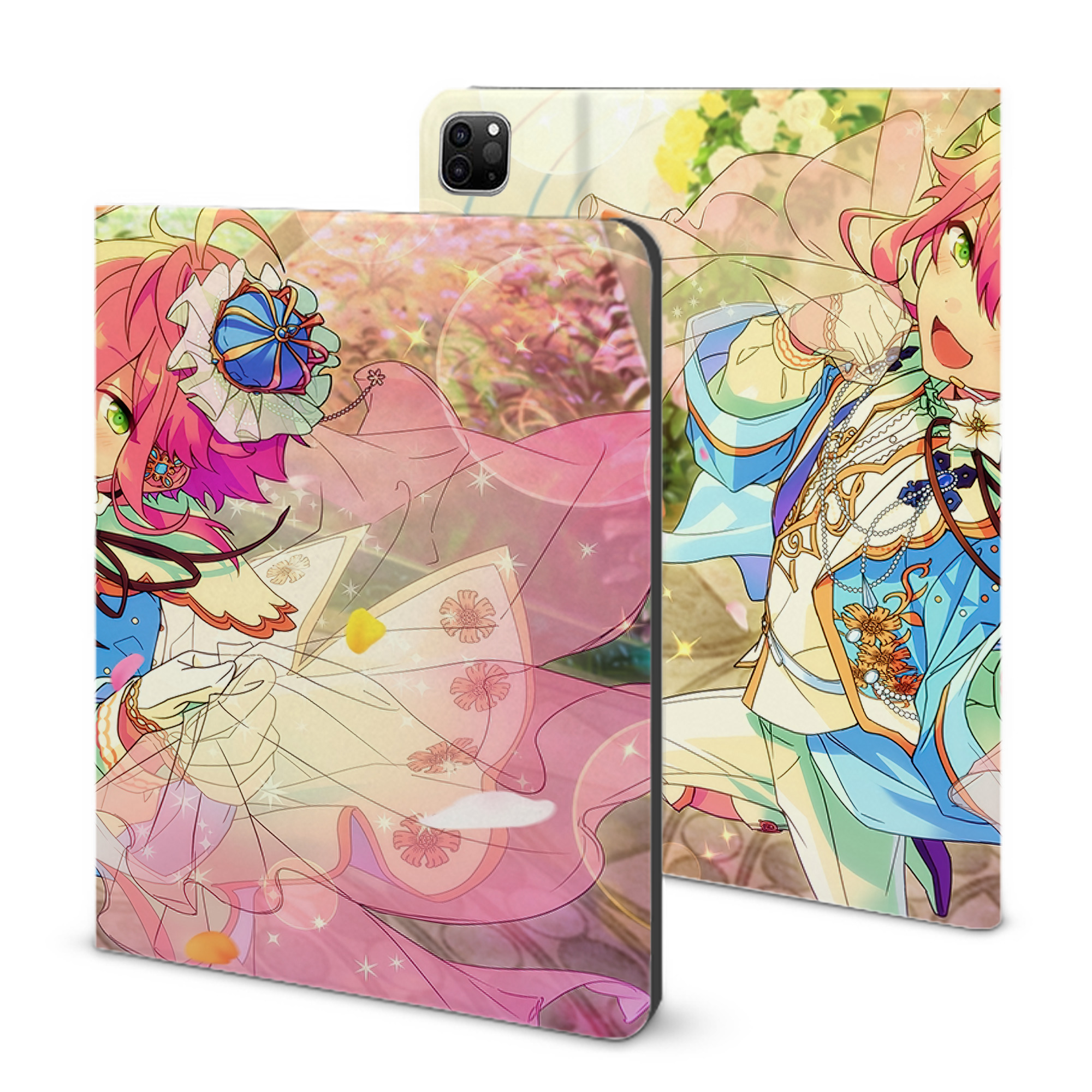 （画像用） あんさんぶるスターズ! Ensemble Stars IPad ケース ブック型 PUレザー TPU 耐衝撃 軽量 薄型 ペン収納なし 全面保護 IPad 各モデル対応